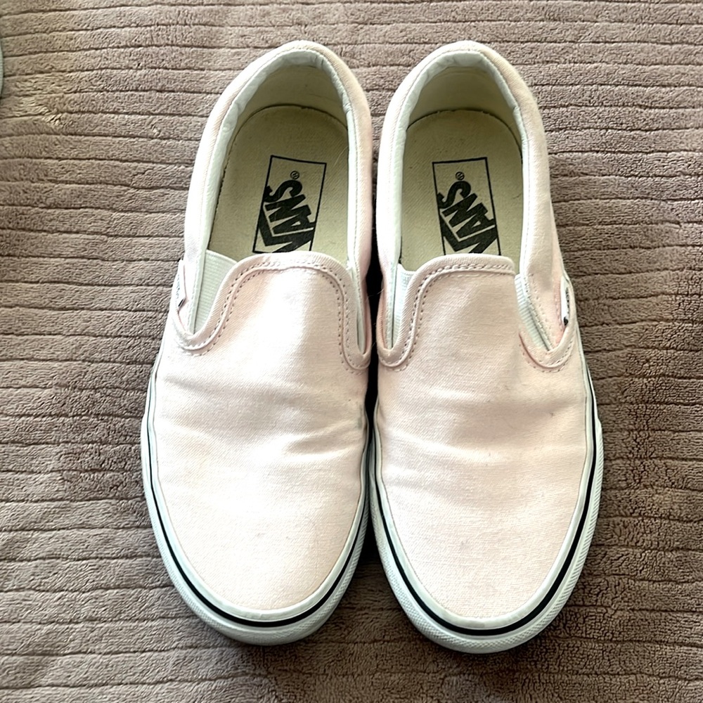 Light pink slip on vans